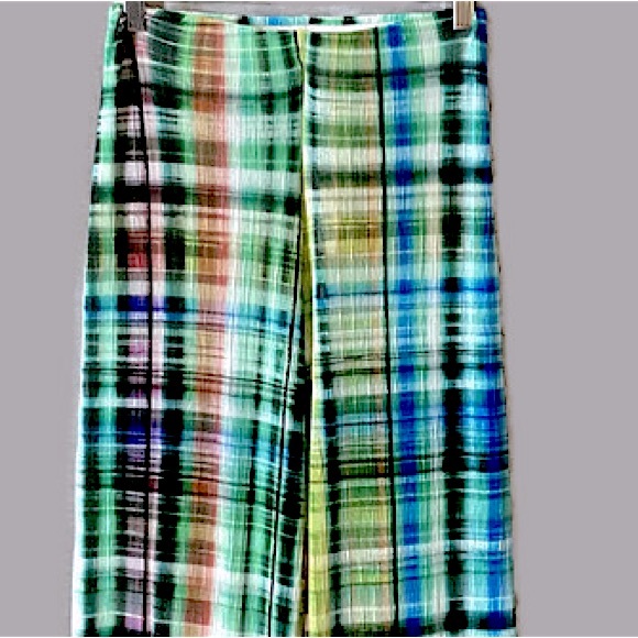 Urban Outfitters NWT Margot Tie Dye Plaid Pants, S - Picture 2 of 13